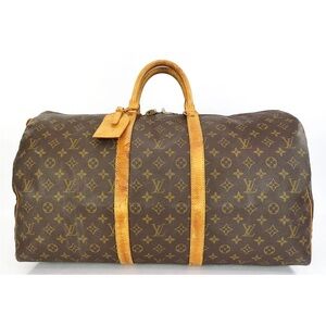 Louis Vuitton Classic Brown and Tan Duffel Bag